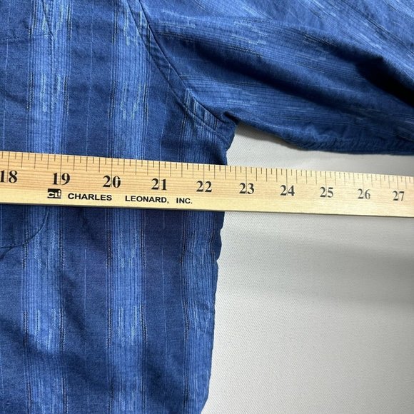 The Territory Ahead Mens Large Casual Long Sleeve Button Down Shirt Blue Stripes - Picture 8 of 9